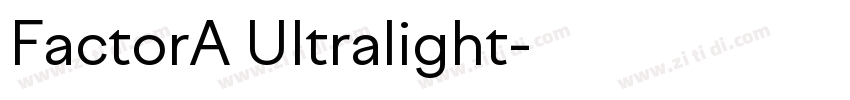 FactorA Ultralight字体转换